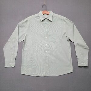 Merona Men's Green Long‎ Sleeve Button Up Shirt Size Large